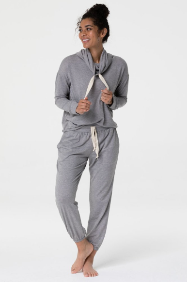 Image Title Onzie Divine Hoodie - Heather Gray